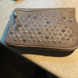 JIMMY CHOO Bundle - $1150 Beige/taupe Leather Star Studded Clutch